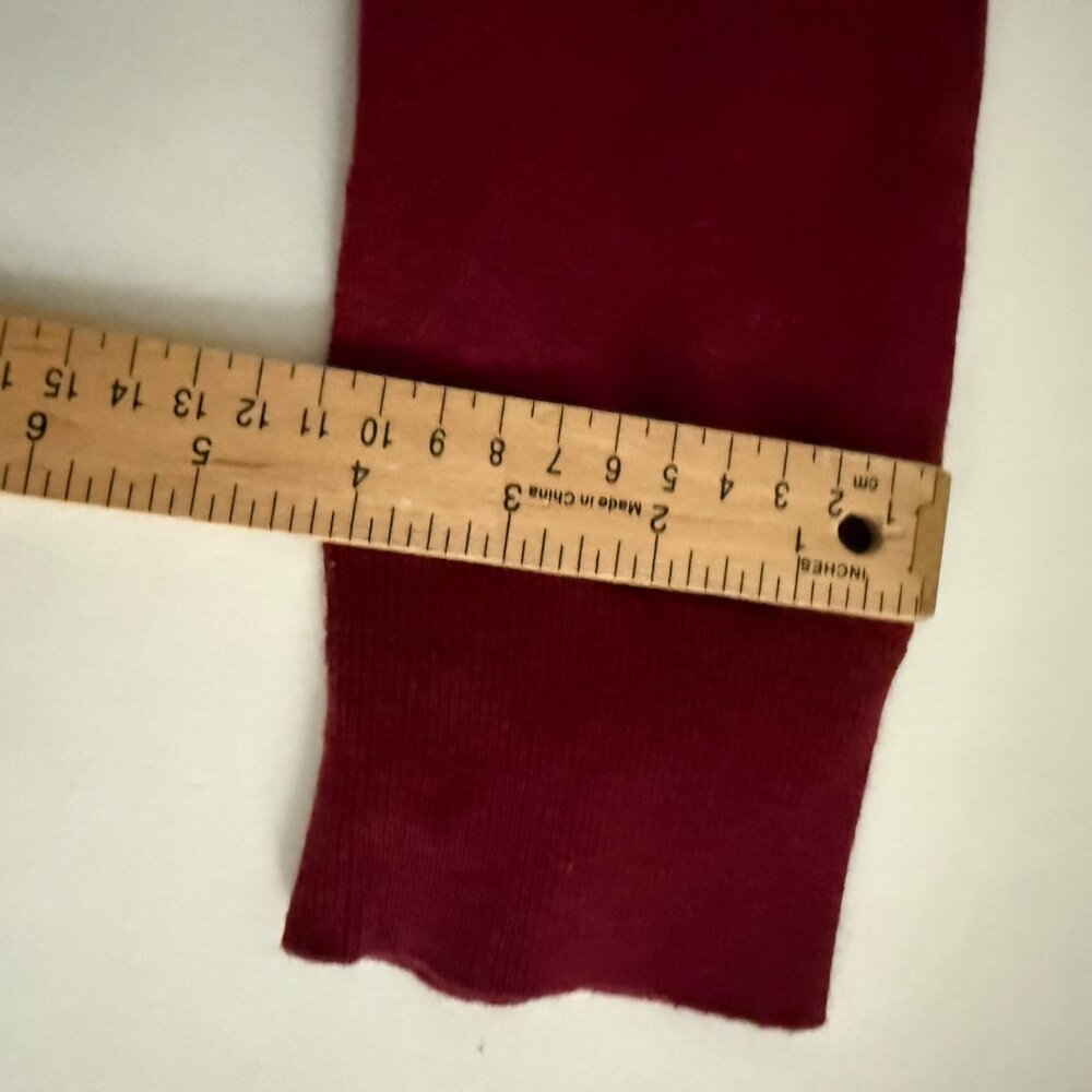 Banana Republic Men's Baruffa Italian Merino Wool Red Crew Sweater Sze XL Shrunk - Picture 9 of 10